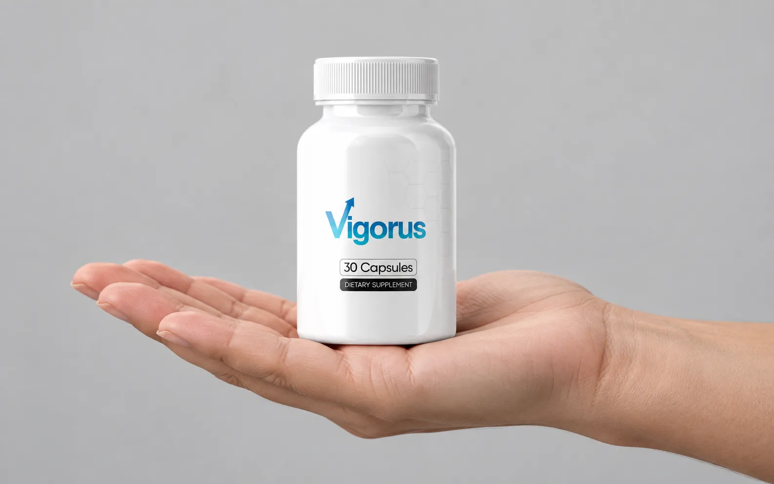 Vigorus — the package held in a hand