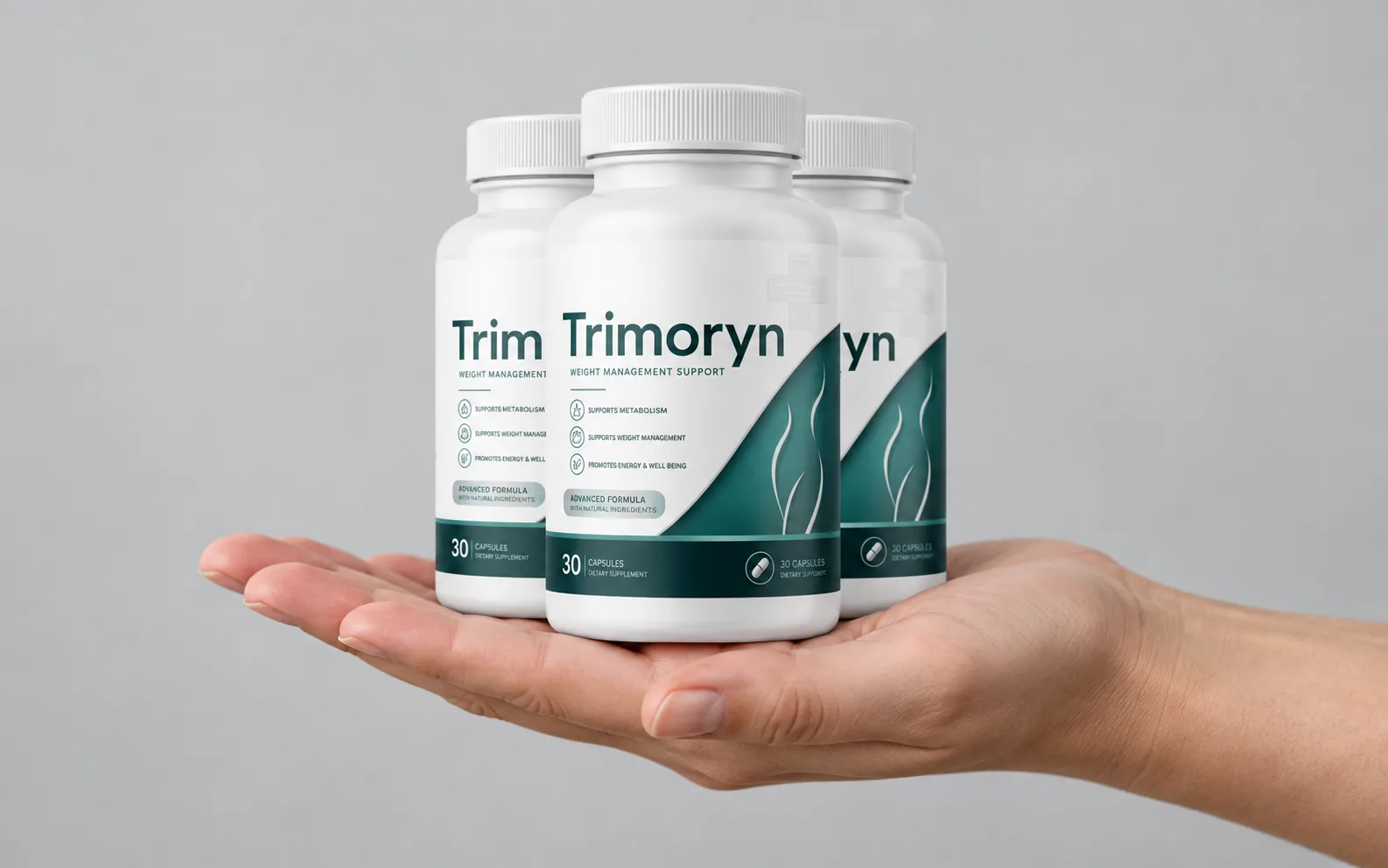 Trimoryn — the package held in a hand
