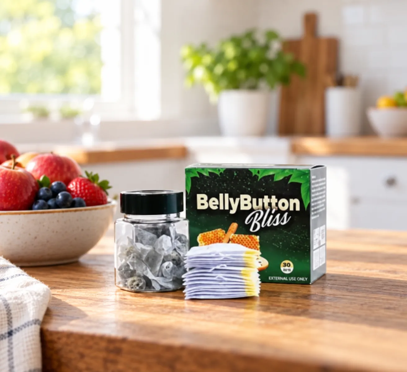 Belly Button Bliss — the package in everyday use