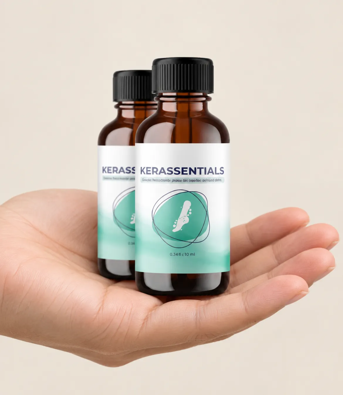 Kerassentials — the package held in a hand
